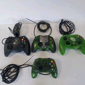 Lot Original Microsoft XBox Controllers The Duke Special Edition Nyko Air Flo Ex